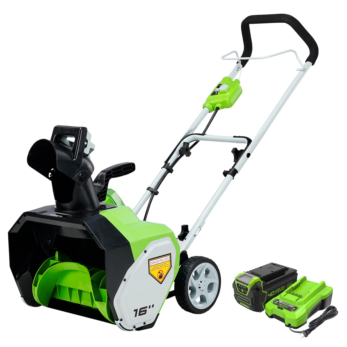 40V 16″ Cordless Battery Single-Stage Snow Blower